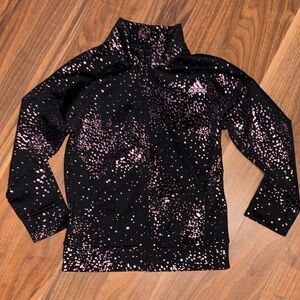 Adidas Black Jacket with Pink Speckles